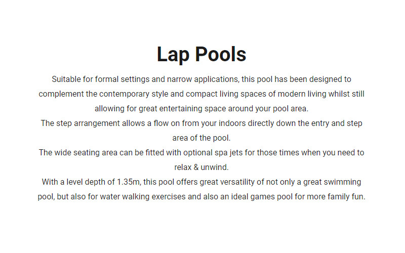 Luxe Life Pools - Lap Pools