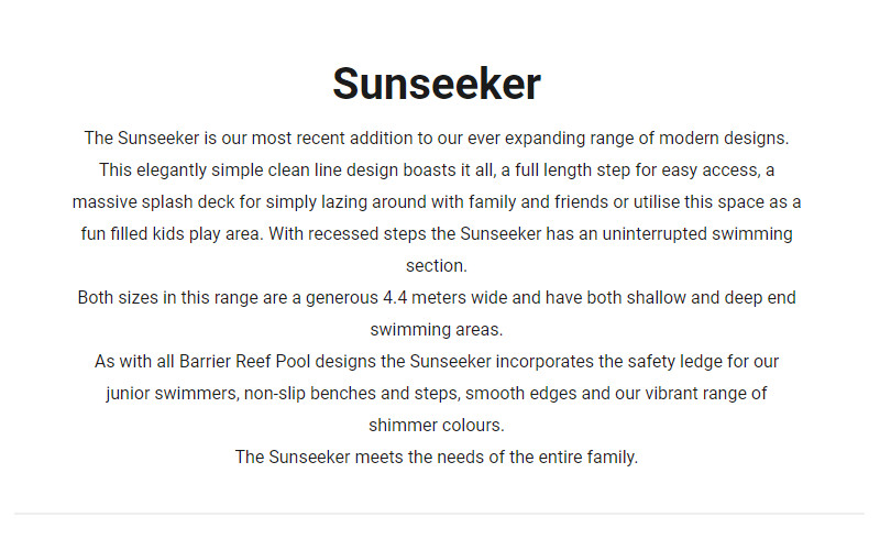 Luxe Life Pools - Sunseeker
